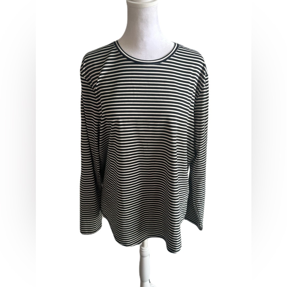 CHICOS Knit Nautical Stripe Top, Like New